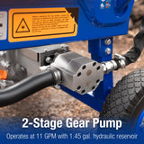 BILT HARD log splitter two-stage hydraulic gear pump