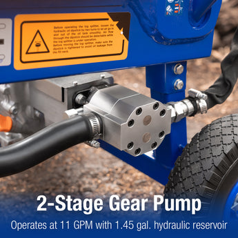 BILT HARD log splitter two-stage hydraulic gear pump