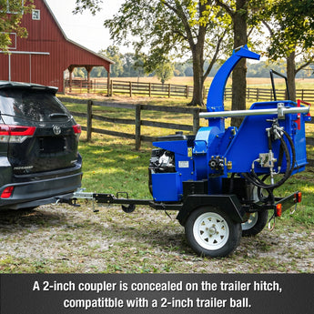 BILT HARD towable wood chipper with two-inch coupler