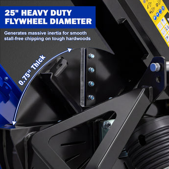 BILT HARD wood chipper 25-inch heavy-duty flywheel