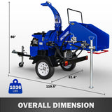 BILT HARD Towable Wood Chipper Dimensions