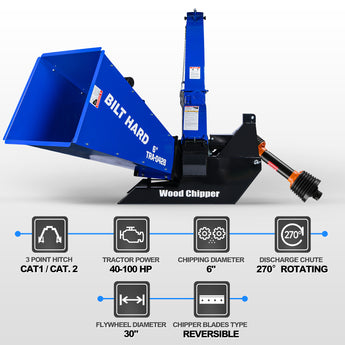 BILT HARD 6-Inch PTO Wood Chipper