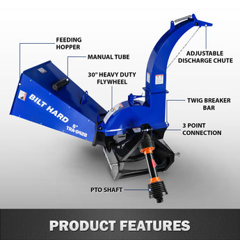 BILT HARD PTO wood chipper product features