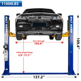 BILT HARD 11000 lb Two-Post Car Lift
