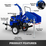 BILT HARD wood chipper branch processing system