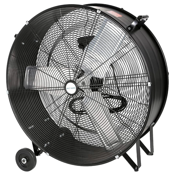 30" 9100 CFM High Velocity Drum Fan, 2-Speed Heavy Duty Industrial Shop Fan for Commercial, Garage, Warehouse, Workshop, Factory and Basement, UL Listed
