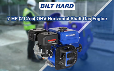 BILT HARD 7 HP horizontal shaft gas engine