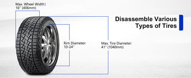 BILT HARD tire changer wheel capacity