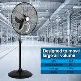 20" High Velocity Pedestal Fan, 5200 CFM 3-Speed Industrial Oscillating Stand Fan with Aluminum Blades, Heavy Duty Standing Shop Fan