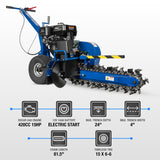 BILT HARD 24-inch walk-behind trencher specifications
