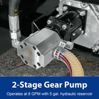 BILT HARD 25-ton log splitter two-stage gear pump