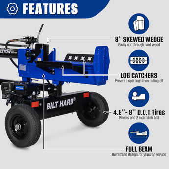 BILT HARD 25-ton log splitter with log catchers