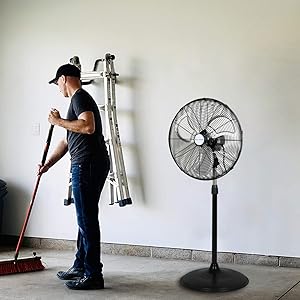 BILT HARD Pedestal Fan for Garage