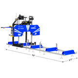 BILT HARD portable sawmill with 13-foot rail system