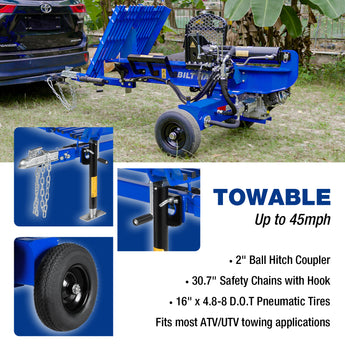 BILT HARD 35-ton towable gas log splitter