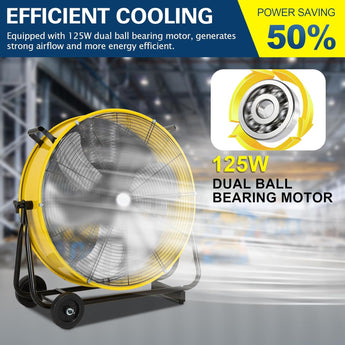 BILT HARD industrial drum fan heavy-duty steel frame