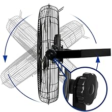BILT HARD wall mounted fan adjustable tilt mechanism
