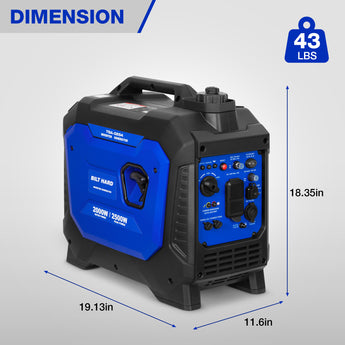 BILT HARD portable inverter generator dimensions and weight