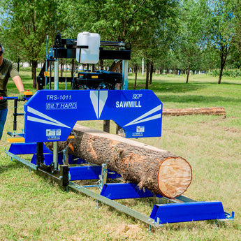 BILT HARD portable sawmill cutting large logs