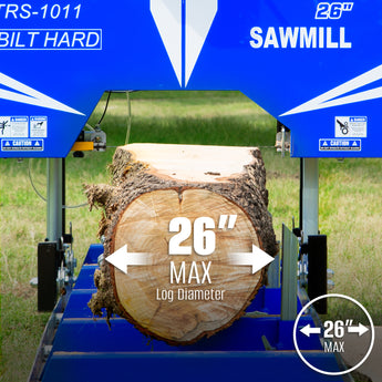 BILT HARD 26-inch sawmill maximum log diameter