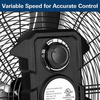 BILT HARD variable-speed barrel fan