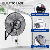 BILT HARD wall mount fan with aluminum blades