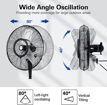 BILT HARD oscillating outdoor wall fan