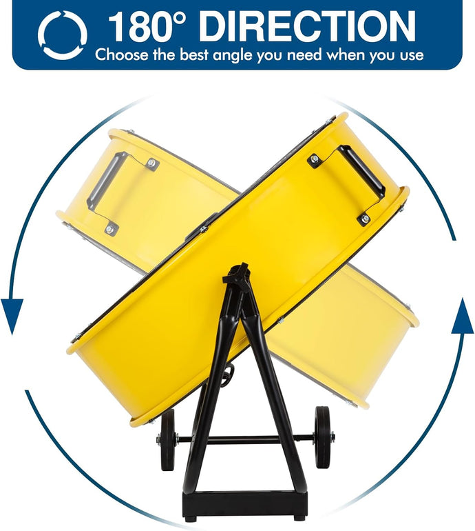 180 degree adjustable direction design for portable concrete mixer drum