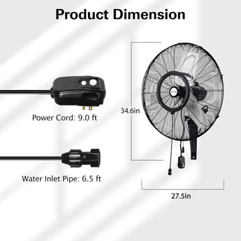 BILT HARD Wall-Mount Misting Fan