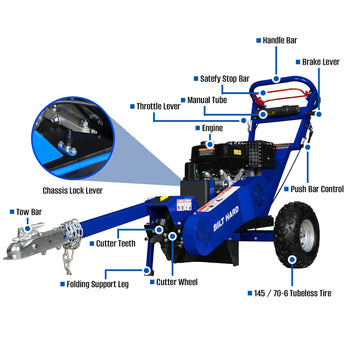 BILT HARD towable stump grinder