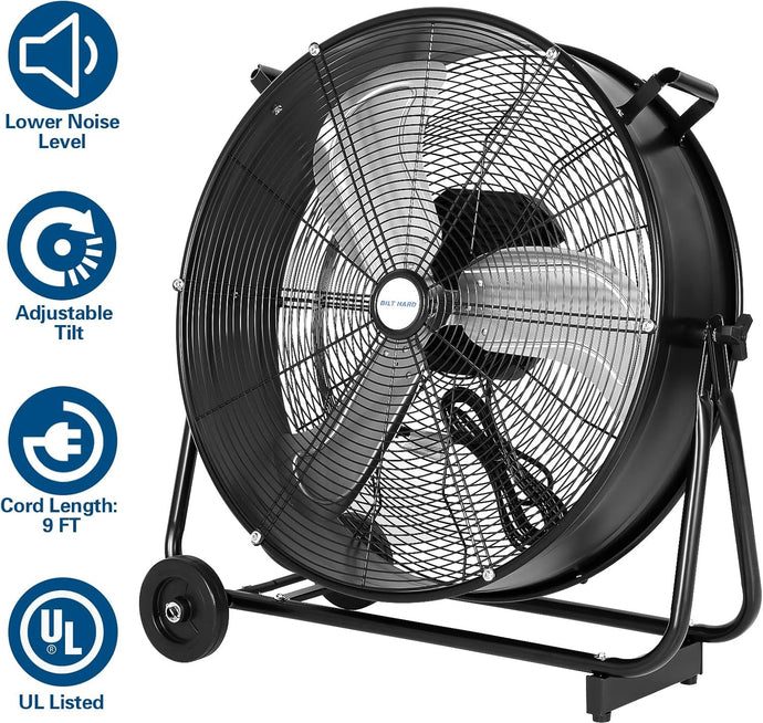 BILT HARD industrial floor fan with adjustable tilt
