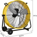 BILT HARD industrial drum fan dimensions