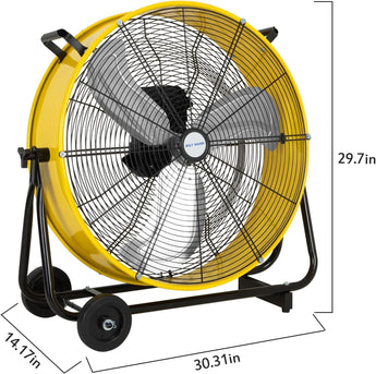 BILT HARD industrial drum fan dimensions