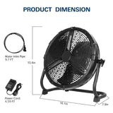 BILT HARD 12 Inch Battery Operated Outdoor Portable Misting Fan, Rechargeable Portable Floor Fan with 15600mAh Detachable Battery for Outside