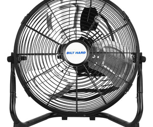 BILT HARD 12" 3-Speed High Velocity Heavy Duty Metal Floor Fan, 1650 CFM, 180-Degree Tilt, Powerful Airflow Fan