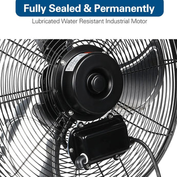 BILT HARD 14 in. 3000 CFM Outdoor Wall Mount Fan, 3-Speed Waterproof Wall Fan Industrial Grade High Velocity Outdoor Fans for Patio, Commercial, Garage, and Gazebo Use, UL Listed