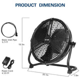 BILT HARD 16 Inch Outdoor Portable Misting Fan, Battery Operated Misting Fan with 15600mAh Detachable Battery & Misting Function, Outside Rechargeable Portable Floor Fan