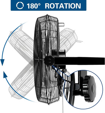 BILT HARD 20 in. 5400 CFM Outdoor Wall Mount Fan, 3-Speed Waterproof Wall Fan Industrial Grade High Velocity Outdoor Fans for Patio, Commercial, Garage, and Gazebo Use, UL Listed