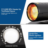 BILT HARD 215,000 BTU Forced Air Kerosene Heater, Portable Torpedo Space Heater with Movable Wheels, Thermostat Control, Overheat Protection, CSA Listed