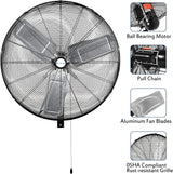 BILT HARD 24 in. 6300 CFM Outdoor Oscillating Wall Fan, 3-Speed Heavy Duty Outdoor Waterproof Wall Fans, High Velocity Outdoor Fans for Patio, Industrial, Commercial, Warehouse and Jobsites, UL Listed