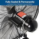 BILT HARD 24 in. 6300 CFM Outdoor Oscillating Wall Fan, 3-Speed Heavy Duty Outdoor Waterproof Wall Fans, High Velocity Outdoor Fans for Patio, Industrial, Commercial, Warehouse and Jobsites, UL Listed