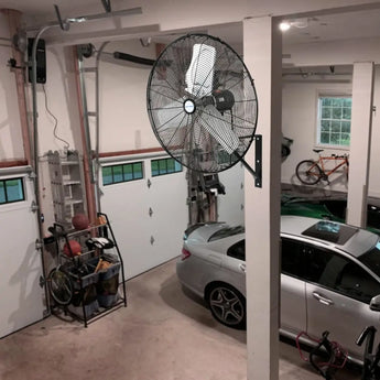 BILT HARD 24 in. 6500 CFM High Velocity Industrial Wall Fan, 3-Speed Wall Mount Oscillating Fan, Heavy Duty Shop Fan for Commercial, Garage, Warehouse, Workshops, Factory and Jobsites, UL Listed