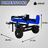 BILT HARD 30-Ton Full Beam Gas Log Splitter: 7.5hp 223cc OHV Engine, 22.6" Stroke