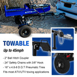 BILT HARD 35-Ton Full Beam Gas Log Splitter: 10hp 301cc OHV Engine, 23" Stroke