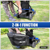 BILT HARD 40V (2x20V) 17" Brushless Cordless Lawn Mower, 2-in-1 Battery Lawn Mower, Push Electric Lawnmower with 6-Position Height Adjustment, 2 x 4.0Ah Batteries & Dual Charger Included