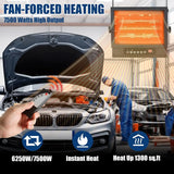 BILT HARD 7500W Electric Garage Heater, 240V Digital Fan-Forced Ceiling Mount Heater with Remote, Hardwired Shop Garage Heater with Thermostat, Overheat Protection, Timer, Ideal for Workshop