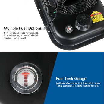 BILT HARD 85,000 BTU Forced Air Kerosene Diesel Heater, Portable Torpedo Space Heater with Thermostat Control, CSA Certified