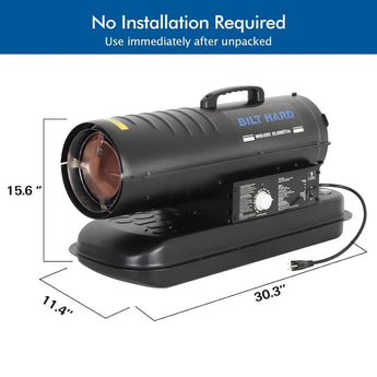 BILT HARD 85,000 BTU Forced Air Kerosene Diesel Heater, Portable Torpedo Space Heater with Thermostat Control, CSA Certified
