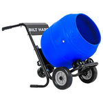 BILT HARD Electric Cement Mixer, 4 Cu.Ft. Poly Drum Concrete Mixer Heavy Duty, Portable Power Cement Mixing Tools for Stucco, Mortar, Fodder