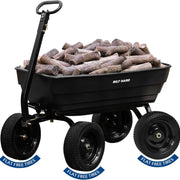 BILT HARD Poly Garden Dump Cart 1200 lbs with No Flat Tires, Quick Release, 2-in-1 Convertible Handle, 7 Cu Ft Dump Wagon Heavy Duty for Yard, Outdoor